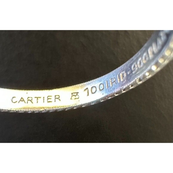 Circa 1930s CARTIER Platinum Wedding Ring Band Etched Engraved Art Deco Sz 5.25 - Picture 6 of 14